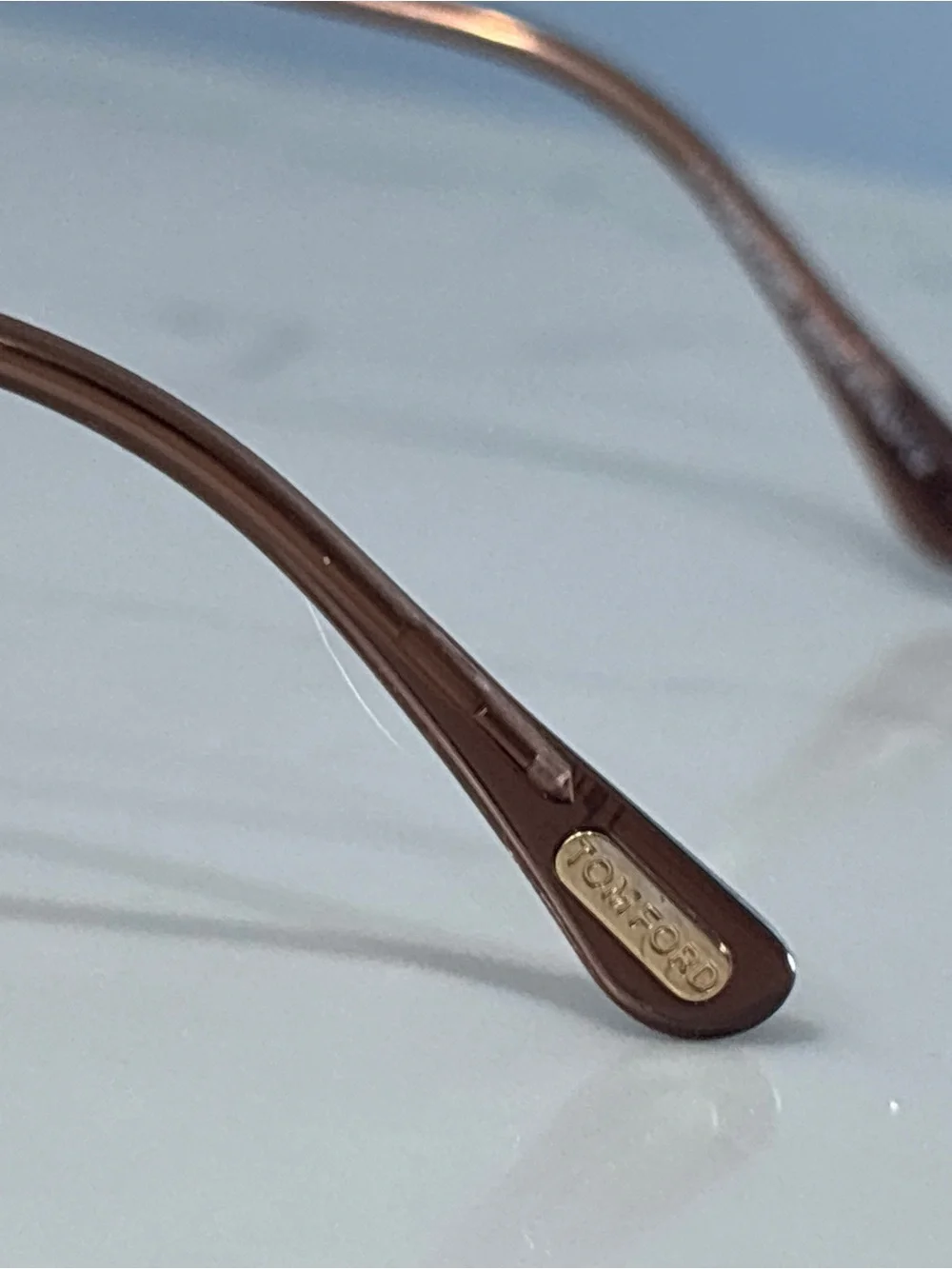 Tom Ford TF5510 045 Cat Eye Glasses Frames Shiny Light Brown Gold